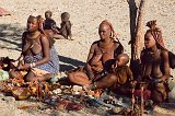 Himba Women Selling Traditional Crafts and Jewelry, Namibia
