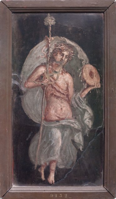 Fresco of Menade with thyrsus, Herculaneum | Naples National Archaeological Museum (IMG_1634.jpg)