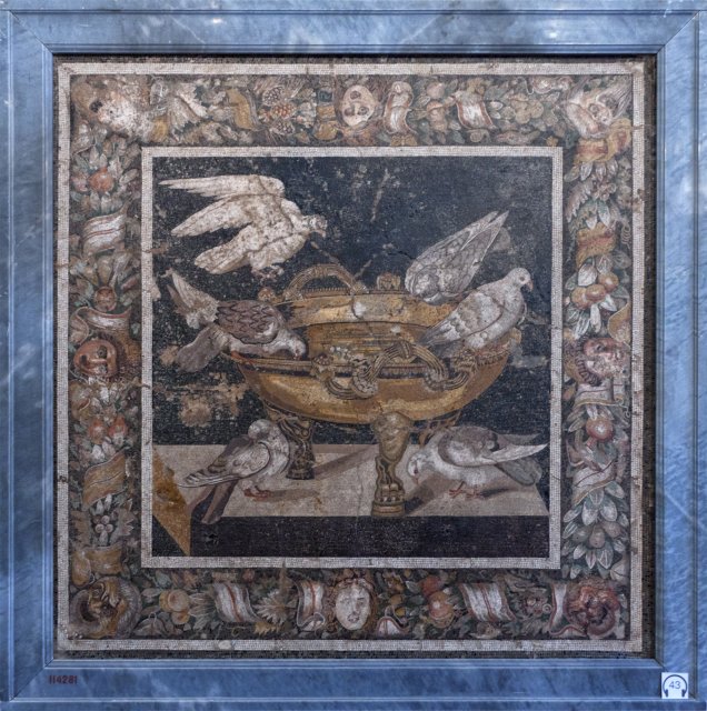Mosaic with Drinking Doves in the House of Doves Mosaic, Pompeii | Naples National Archaeological Museum (IMG_1647.jpg)