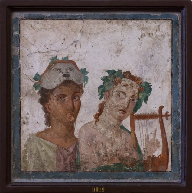 Lyre-player and Actor, Herculaneum | Naples National Archaeological Museum (IMG_1765.jpg)