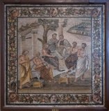 Plato's Academy mosaic from House of T. Siminius Stephanus, Pompeii