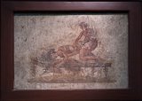 Erotic scene from brothel, Pompeii