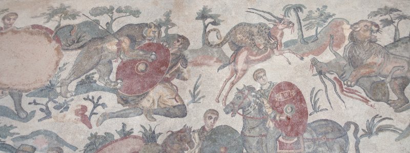 Mosaic floor in Villa Romana del Casale - Corridor of the Great Hunt | Sicily - Villa Romana del Casale (IMG_9129_30.jpg)