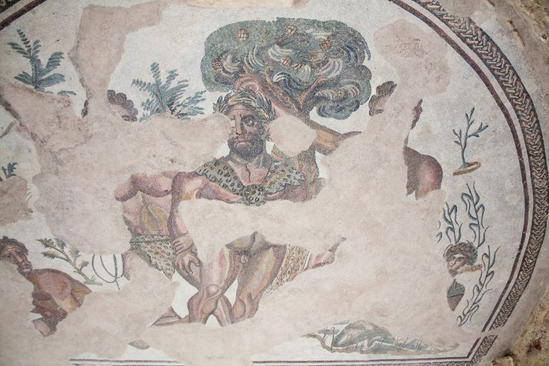 Mosaic floor in Villa Romana del Casale - the Triclinium - The Glorification of Hercules | Sicily - Villa Romana del Casale (IMG_9170.jpg)