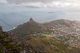 Lion's Head, Signal Hill and Robben Island as seen from Table Mountain
