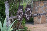 Owl-Shaped Signs at Entrance to Kruger National Park