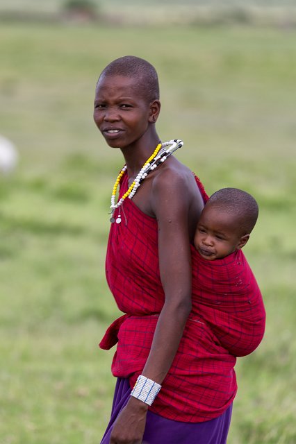 Mother Carrying a Baby, Manyara Maasai Village, Tanzania | Manyara Massai Village, Tanzania (IMG_8443.jpg)