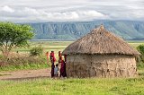Maasai People and traditional hut, Manyara Maasai Village, Tanzania