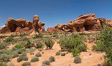 Double Arch and Parade of Elephants, Arches National Park, Utah, USA