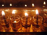 Hanukkah candles in Nachlaot, Jerusalem