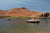Inflatable Rafts Launched at Lee's Ferry, Glen Canyon NRA, Arizona, USA