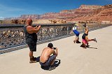 People on Original Navajo Bridge, Glen Canyon National Recreation Area, Arizona, USA