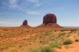 East Mitten Butte and Merrick Butte, Monument Valley Navajo Tribal Park, Arizona, USA