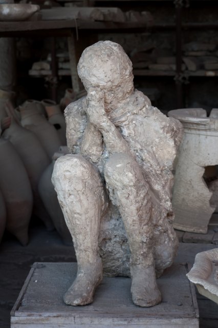 Plaster cast, preserving last moments of a citizen of Pompeii | Pompeii - The Roman Time Capsule (IMG_1966.jpg)