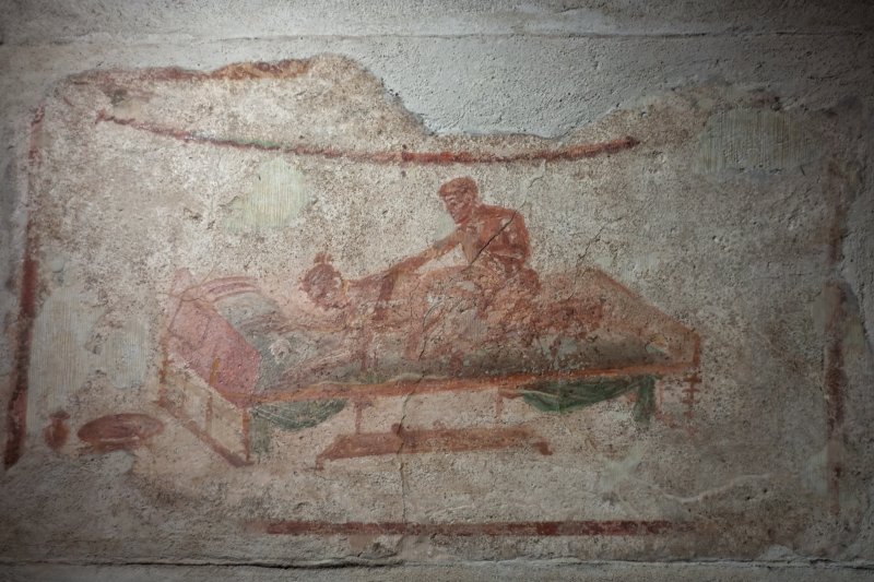 Erotic scene in the Lupanar, Pompeii | Pompeii - The Roman Time Capsule (IMG_2259.jpg)