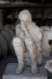 Plaster cast, preserving last moments of a citizen of Pompeii