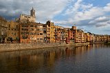 Old houses and Onyar River, Girona, Catalonia