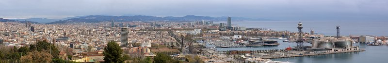 Panoramic view of Barcelona | Barcelona (Catalonia, Spain) (IMG_7982_83_84_85_86_87_88_89_90_91_92_93_94_95_2.jpg)