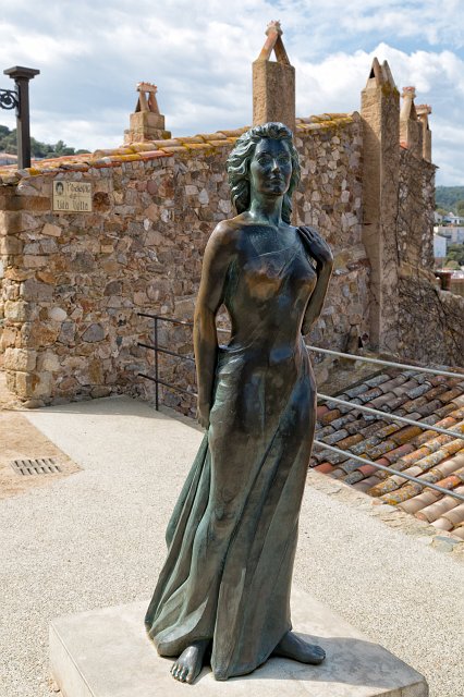 Statue of Ava Gardner, Vila Vella enceinte, Tossa de Mar, Costa Brava, Catalonia | Costa Brava (Catalonia, Spain) (IMG_7826.jpg)