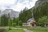 The Chapel on Lake Braies (Lago di Braies / Pragser Wildsee), South Tyrol, Italy