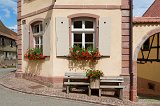 Windows and Benches, Hunawihr, Alsace, France