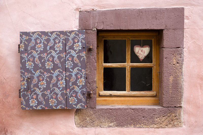 Tiny Window with Heart Decoration, Eguisheim, Alsace, France | Eguisheim - Alsace, France (IMG_4085.jpg)
