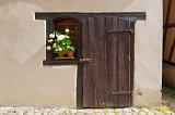 Old Wooden Door and Window, Eguisheim, Alsace, France