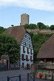 Fortified Bridge and the Castle, Kaysersberg, Alsace, France