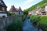 Fishing in the Weiss River, Kaysersberg, Alsace, France
