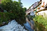 Houses on the Bank of Weiss River, Kaysersberg, Alsace, France