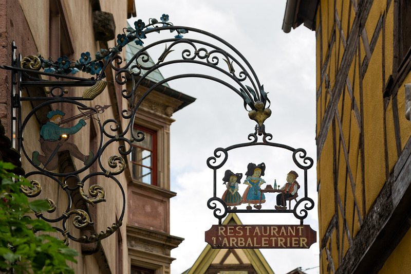 Sign of a Local Restaurant, Riquewihr, Alsace, France | Riquewihr - Alsace, France (IMG_3547.jpg)