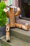 Wooden Sculpture, Riquewihr, Alsace, France