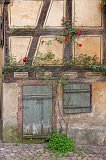 Door and Window, Riquewihr, Alsace, France