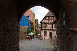 Main Street as seen from the Dodler Gate, Riquewihr, Alsace, France