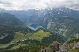 View of Königssee from Mount Jenner, Bavaria, Germany