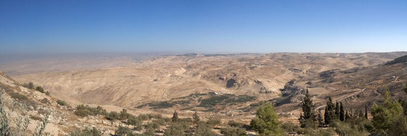 Mount Nebo - panoramic view to North East | Jordan - Madaba, Mount Nebo and Umm al Rassas (Untitled_Panorama1c_2.jpg)