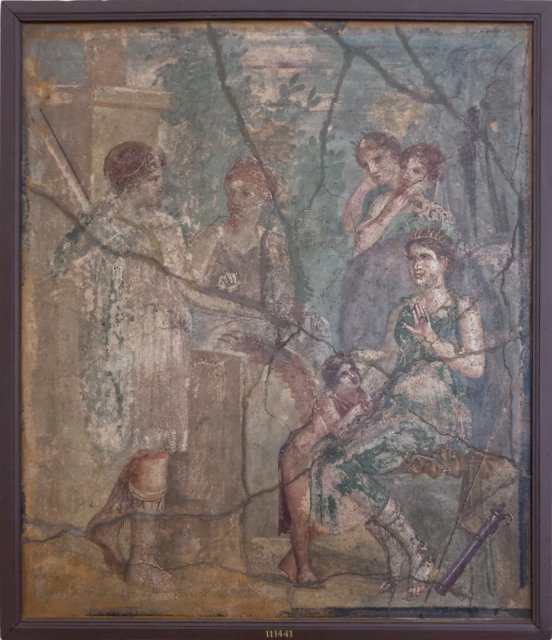 Aphrodite offering a nest of cupids to a young hunter, Pompeii | Naples National Archaeological Museum (IMG_1743.jpg)