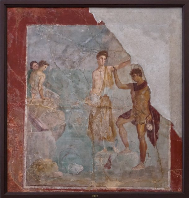 Perseus freeing Andromeda from the House of Prince of Montenegro, Pompeii | Naples National Archaeological Museum (IMG_1744.jpg)