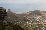 Lion's Head, Signal Hill and Robben Island as seen from Table Mountain