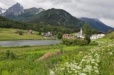 Fontana and Lake Tarasp, Graubünden, Switzerland