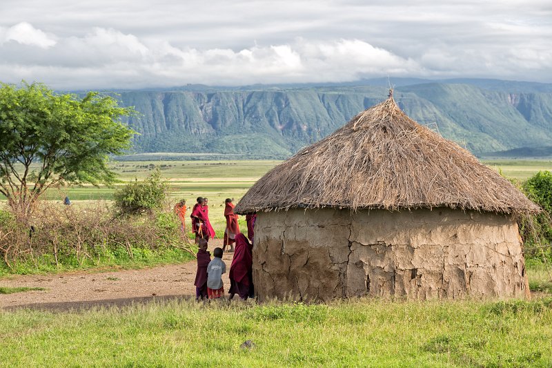 Maasai People and traditional hut, Manyara Maasai Village, Tanzania | Manyara Massai Village, Tanzania (IMG_8338.jpg)